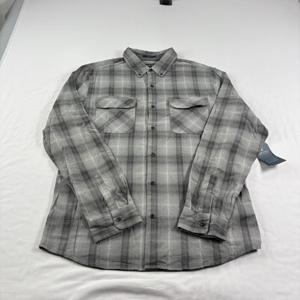 Roark Revival Shirt Mens Medium‎ Gray Cassidy Button Up Long Sleeve Classic Fit